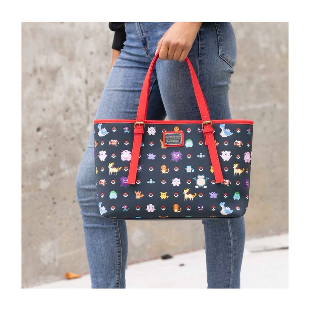 Loungefly x Pokemon Pixelated Art Tote Bag - Picture 6 of 6